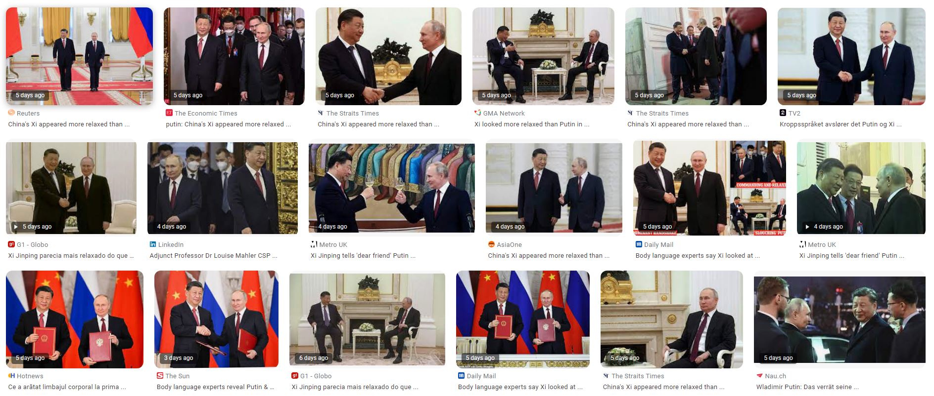 Xi Jin Ping and Putin in Moskow